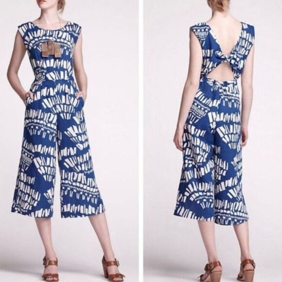 Anthropologie Corey Lynn Calter Linen Blend Jumpsuit Medium - Picture 1 of 9